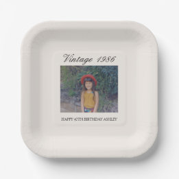 Assiettes En Carton Fournitures pour fête d'anniversaire 40 ans Photo