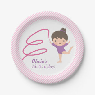 Assiettes En Carton Fournitures pour fête d'anniversaire de gymnastiqu