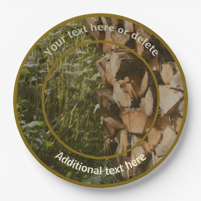 Assiettes En Carton Foyer empilé Chute Personnalisée Partie (Devant)