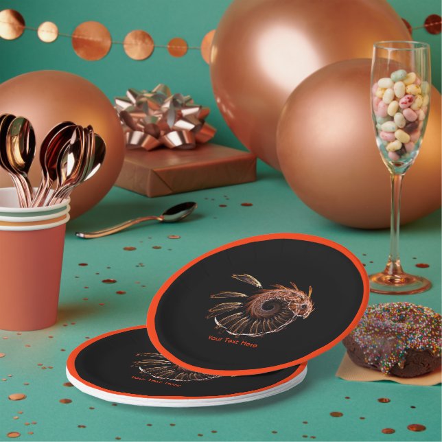 Assiettes En Carton Fractal Firebird (Multi)