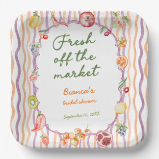 Assiettes En Carton Fraîchement Sorti du Marché Réception de Mariage F