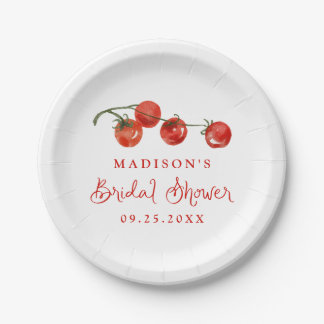 Assiettes En Carton Frais de la vigne Tomate Shower de mariage