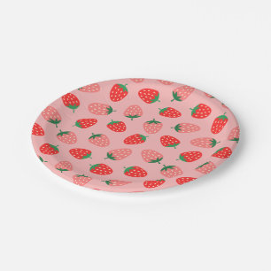 Assiettes En Carton Fraise