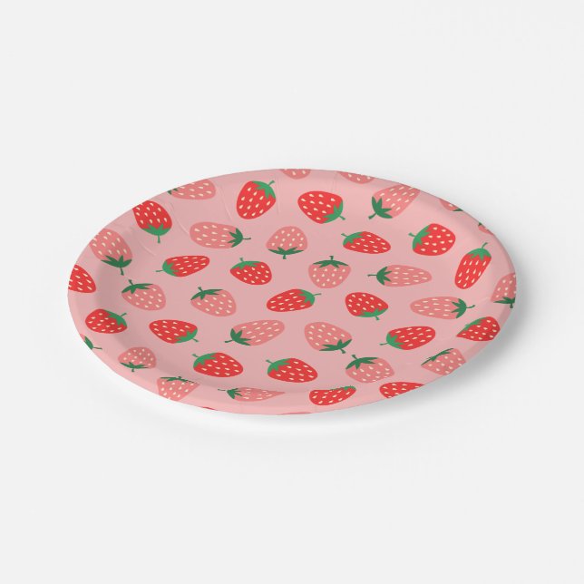 Assiettes En Carton Fraise (Angle)