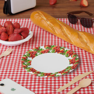 Assiettes En Carton Fraise