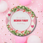 Assiettes En Carton Fraise 1er Anniversaire Fête Berry 1er<br><div class="desc">Offrez-vous la douceur du premier anniversaire de votre petit avec nos Plaques de première feuille de fraise 1er anniversaire Berry Berry First. Ornées de fraises vibrantes, ces assiettes apportent un éclat de couleur et de joie à votre célébration. Créez des souvenirs inoubliables en vous rassemblant pour célébrer ce moment marquant....</div>
