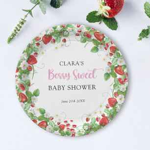 Assiettes En Carton Fraise Baby shower Berry Sweet