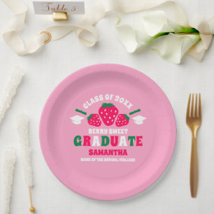 Assiettes En Carton Fraise Berry Sweet Graduation Party