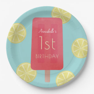Assiettes En Carton Fraise Lemonade Popsicle Girl Anniversaire