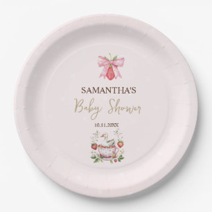 Assiettes En Carton Fraise, Oie, Baby shower des points de cabot