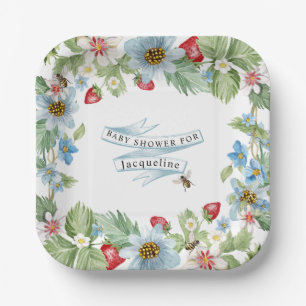 Assiettes En Carton Fraise So Berry Sweet Baby Boy to Bee Shoy
