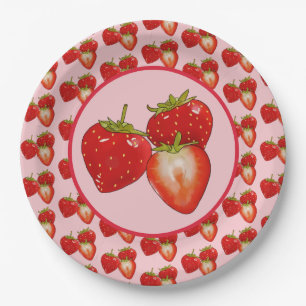Assiettes En Carton fraises 