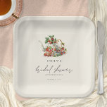 Assiettes En Carton Fraises de théière Fête des mariées de thé après-m<br><div class="desc">Elégante fraises de théière Thé d'après-midi. Fête des mariées est dans un script de style d'écriture manuscrite défini. Avec une élégante théière, casquette, ornée de fraises et de motifs floraux. Personnalisez facilement le reste du texte à vos propres détails. Vous pouvez également modifier la couleur arrière - plan du texte...</div>