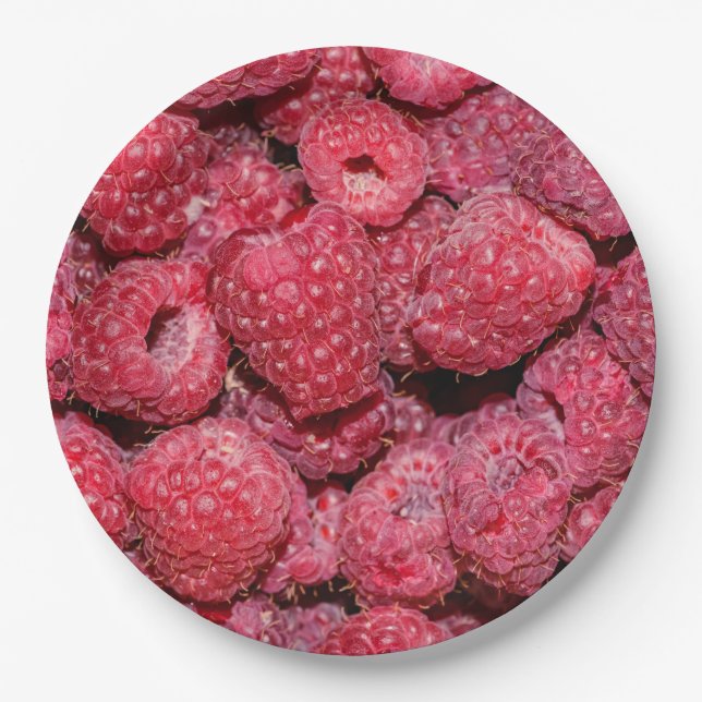 Assiettes En Carton Framboise (Devant)