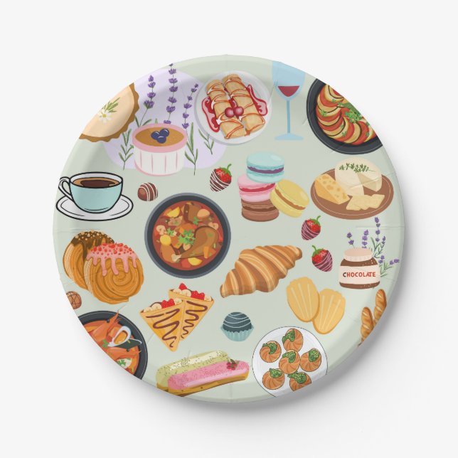 Assiettes En Carton Français (Devant)