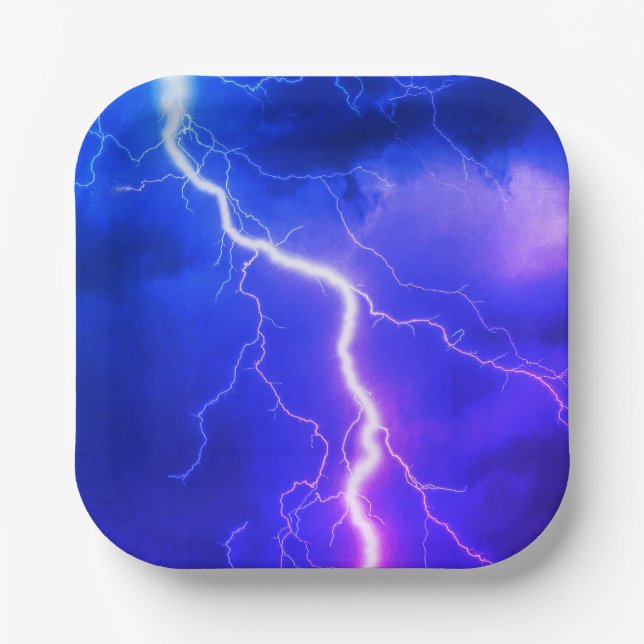 Assiettes En Carton Frappe éclair choquante (Recto)