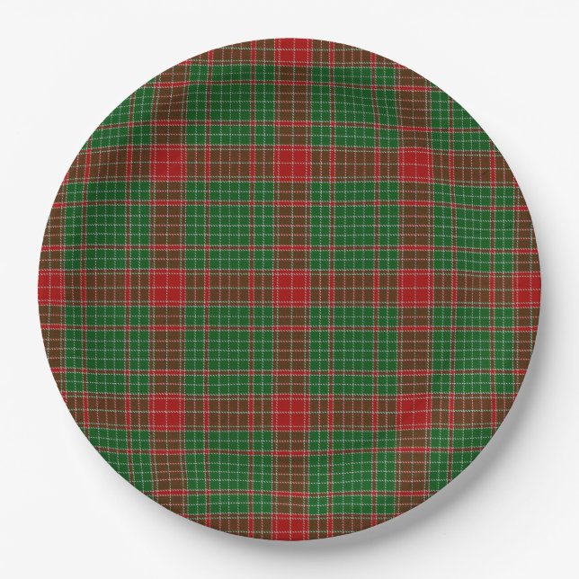 Assiettes En Carton Fraser of Castle Leathers Tartan (Devant)
