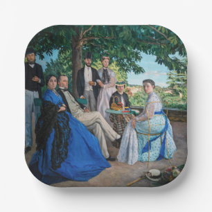 Assiettes En Carton Frédéric Bazille - La Réunion Familiale