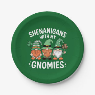 Assiettes En Carton Fredonnements Avec Mes Gnomes St Patrick's Day Irl