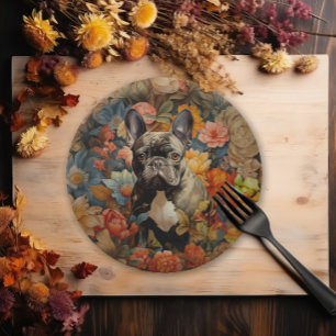 Assiettes En Carton French Bulldog Frenchie Garden Tapestry Anniversai