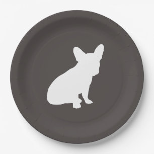 Assiettes En Carton French Bulldog Theme Party - Baby shower neutre