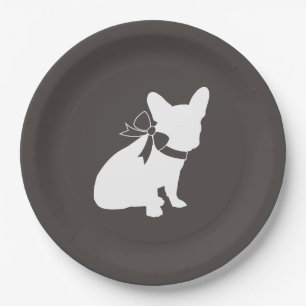 Assiettes En Carton French Bulldog Theme Party - Baby shower neutre