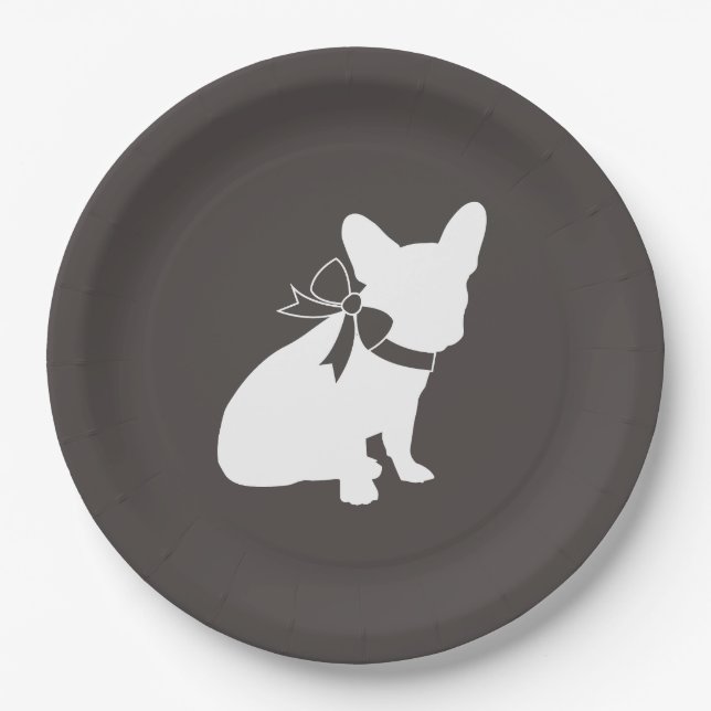 Assiettes En Carton French Bulldog Theme Party - Baby shower neutre (Devant)