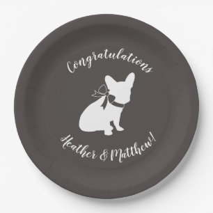 Assiettes En Carton French Bulldog Theme Party - Baby shower neutre