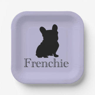 Assiettes En Carton Frenchie silhouette