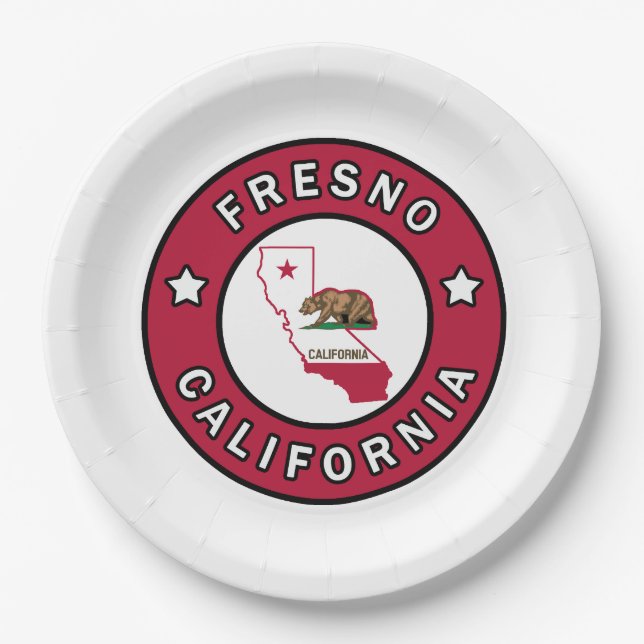 Assiettes En Carton Fresno Californie (Devant)