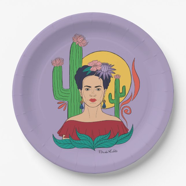 Assiettes En Carton Frida Kahlo Desert Graphic (Devant)
