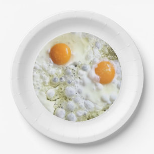 Assiettes En Carton Fried eggs