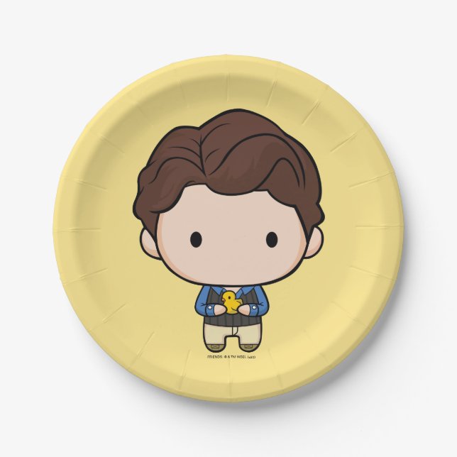 Assiettes En Carton FRIENDS™ | Chandler Chibi (Devant)