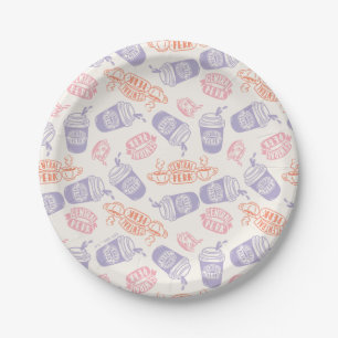 Assiettes En Carton FRIENDS™ Pastel Central Perk Pattern