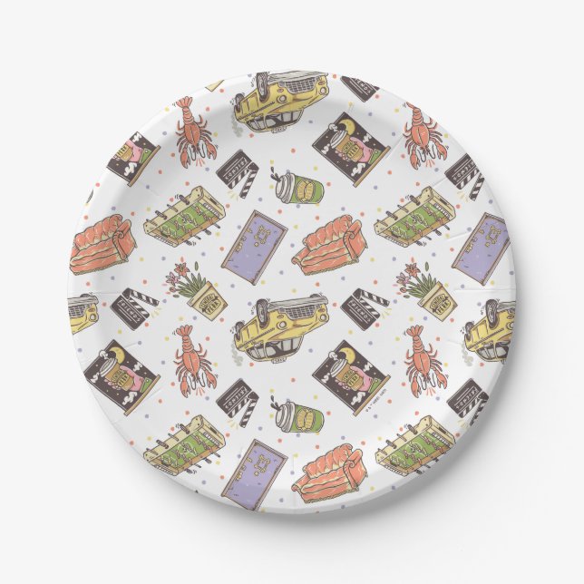 Assiettes En Carton FRIENDS™ | Polka Dot Icon Pattern (Devant)