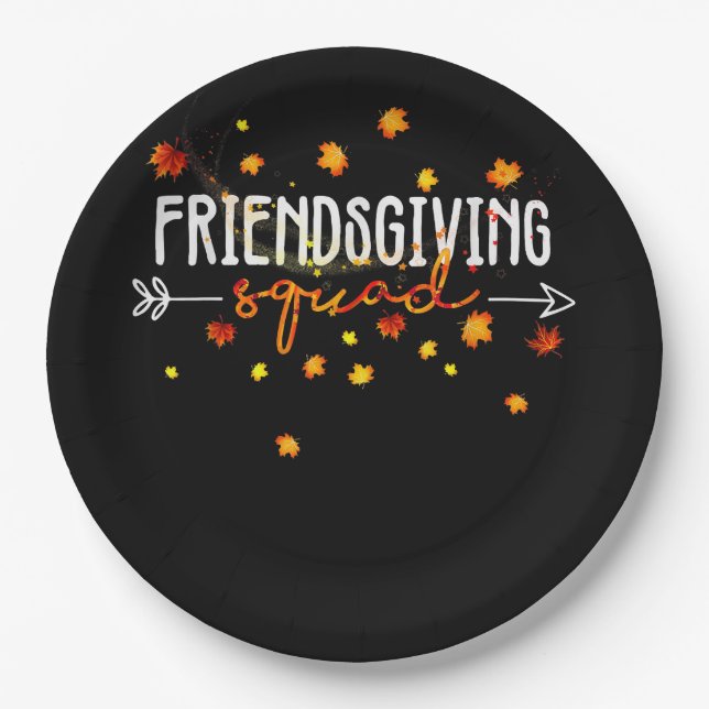 Assiettes En Carton Friendsgiving Squad Thanksgiving Friend Friend (Devant)