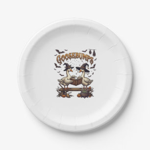Assiettes En Carton Frissons d'Halloween Oies Chapeaux de Sorcière Liv