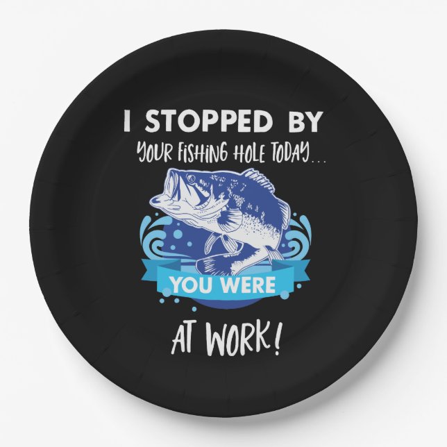 Assiettes En Carton Friture de poissons de retraite d'anniversaire de (Devant)