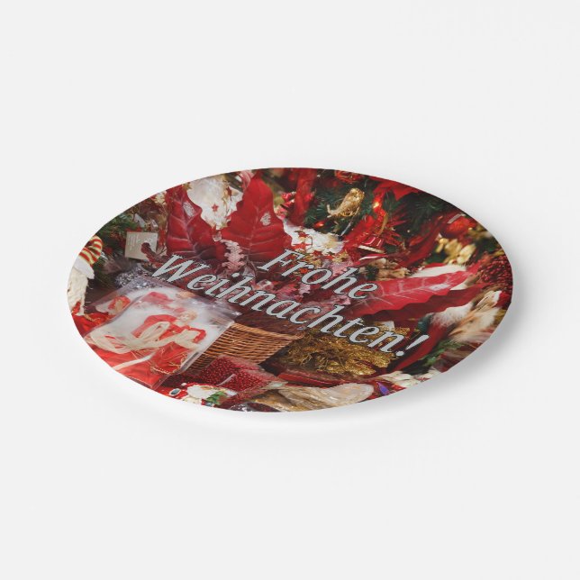 Assiettes En Carton Frohe Weihnachten ! Joyeux Noël dans le wf (Angle)