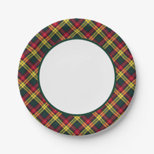 Assiettes En Carton Frontière de tartan de Buchanan de clan