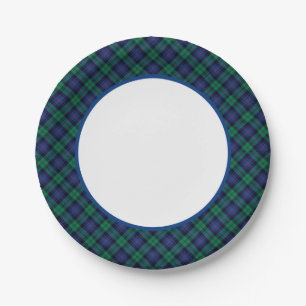 Assiettes En Carton Frontière de tartan de clan d'Armstrong