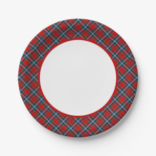 Assiettes En Carton Frontière de tartan de Drummond de clan
