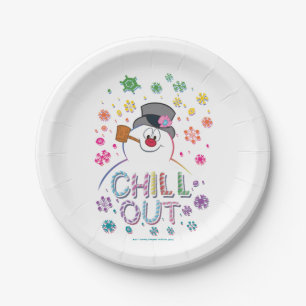 Assiettes En Carton Frosty the Snowman™ Couleurs arc-en-ciel "Refr
