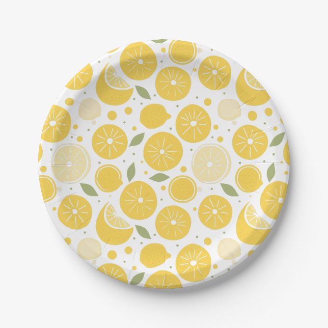 Assiettes En Carton Fruit au citron jaune : Squeeze principal Lem-One- (Devant)