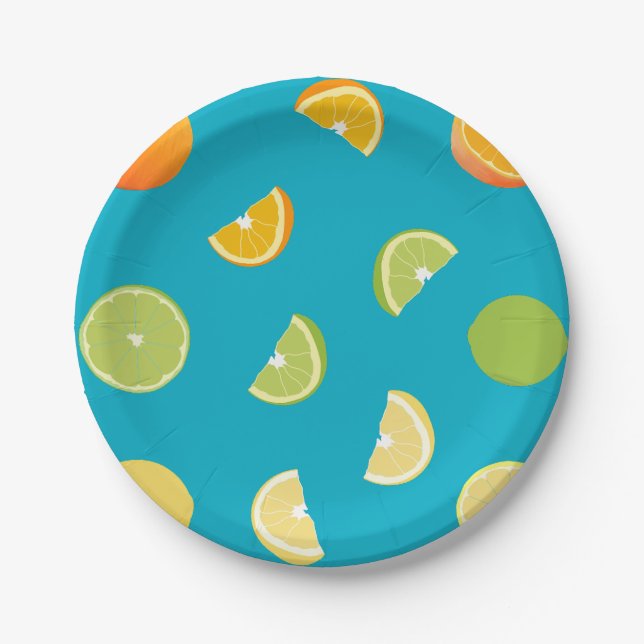 Assiettes En Carton Fruit aux agrumes (Devant)