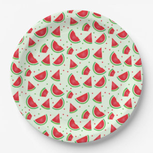 Assiettes En Carton Fruit de melon Motif d'été