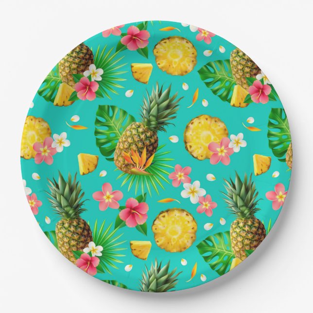 Assiettes En Carton Fruit tropical (Devant)