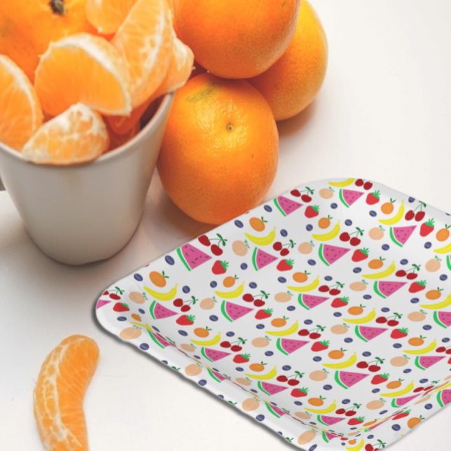 Assiettes En Carton Fruit Two-tti Frutti 2nd Birthday (Créateur téléchargé)