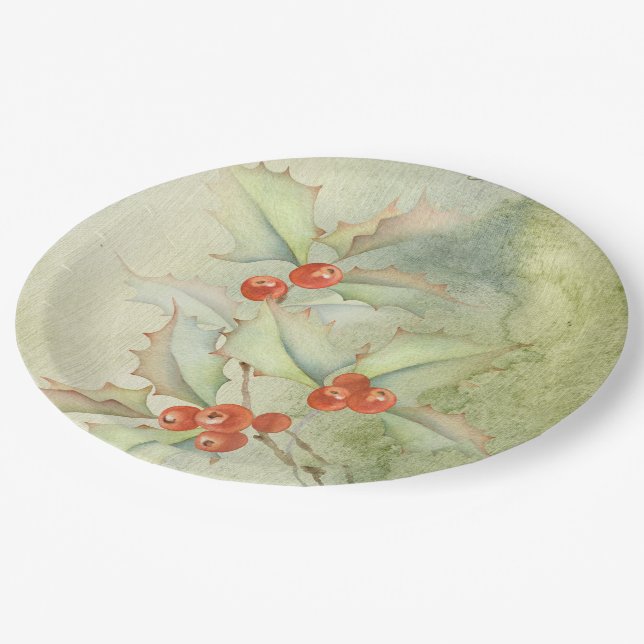 Assiettes En Carton Fruits de Noël (Angle)