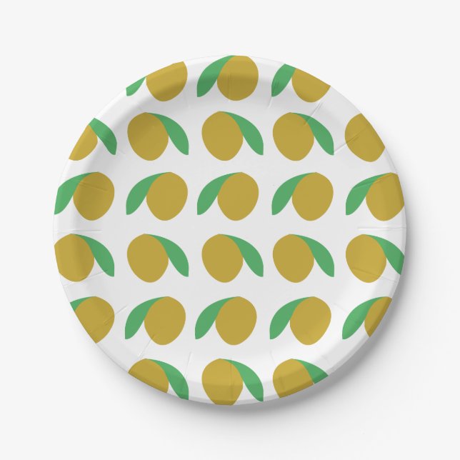 Assiettes En Carton Fruits tropicaux de Mango (Devant)
